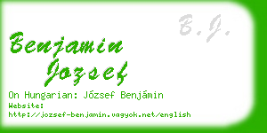 benjamin jozsef business card